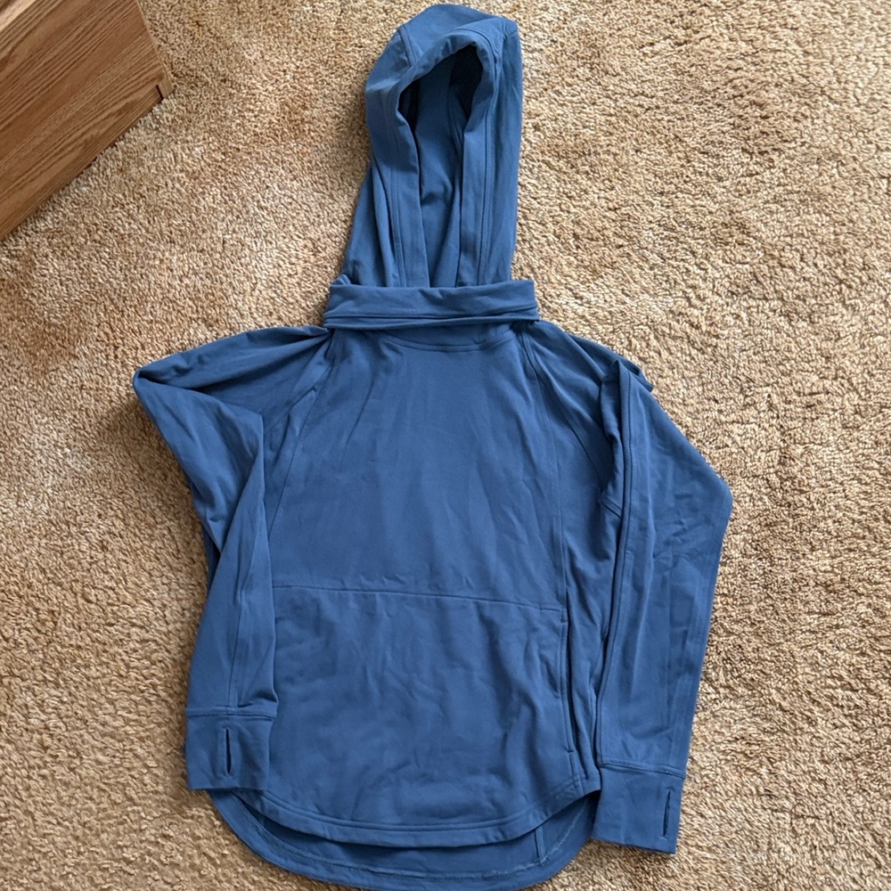 Blue Hooded Pullover